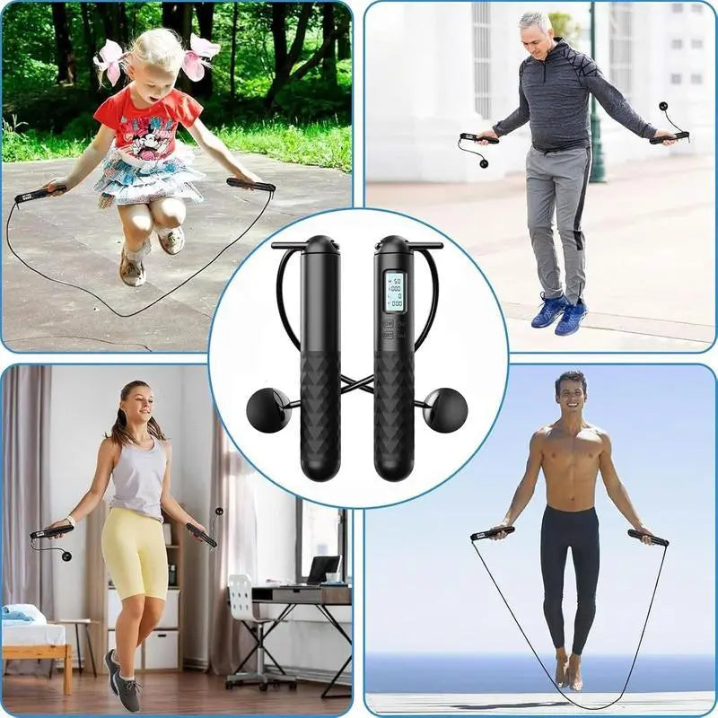 Smart Gravity Ball Jump Rope - Cordless Skipping with Digital Counter, Adjustable Weight for Home/Gym Workouts,Parent-Child Interaction, Valentine'S Day Gift, Birthday Gift