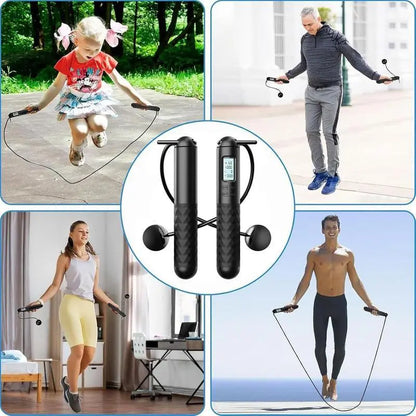 Smart Gravity Ball Jump Rope - Cordless Skipping with Digital Counter, Adjustable Weight for Home/Gym Workouts,Parent-Child Interaction, Valentine'S Day Gift, Birthday Gift
